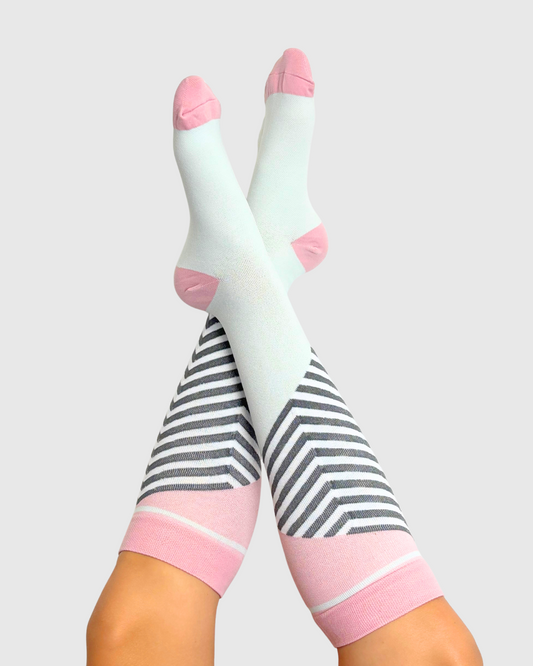 Zebra Pink Meias de Compressão