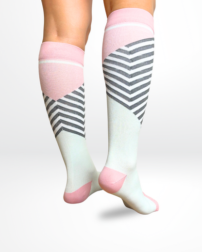 Zebra Pink Meias de Compressão