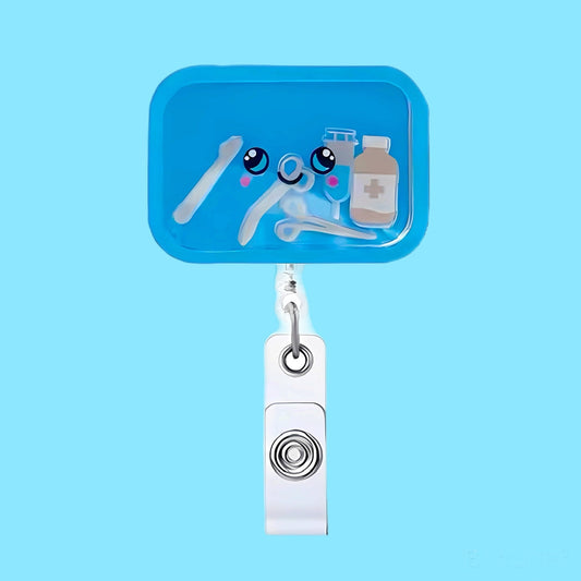 Kit Médico Porta-Crachá Retrátil