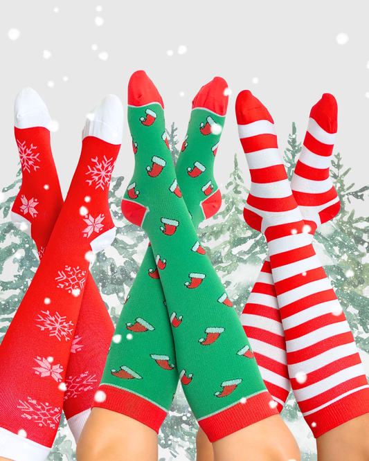 Pack Natal de 3 Meias de Compressão | Edição Limitada